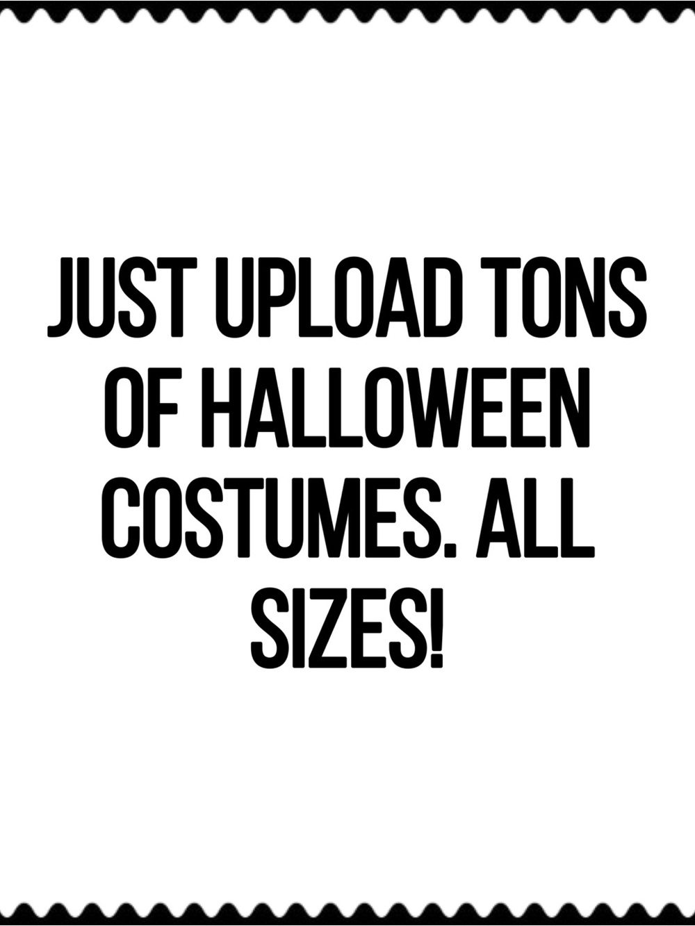 Kids Halloween Costume - Black and White Text Design